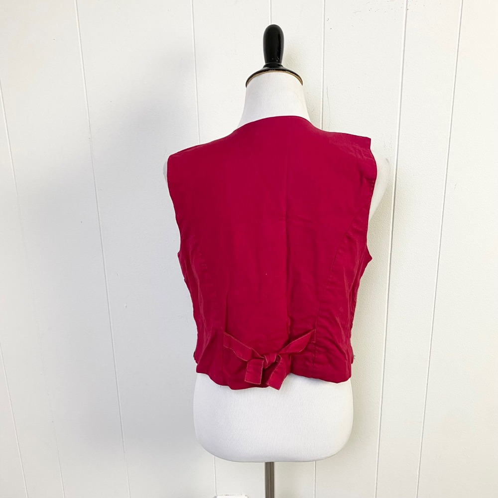 Erika Classics Vintage Christmas Vest Womens Large Wool Blend Santa Embroidered - Picture 2 of 11